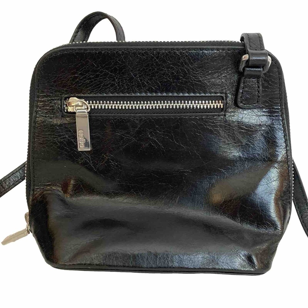 Hobo International Nash Leather Crossbody Bag Black Zipper - Picture 2 of 10